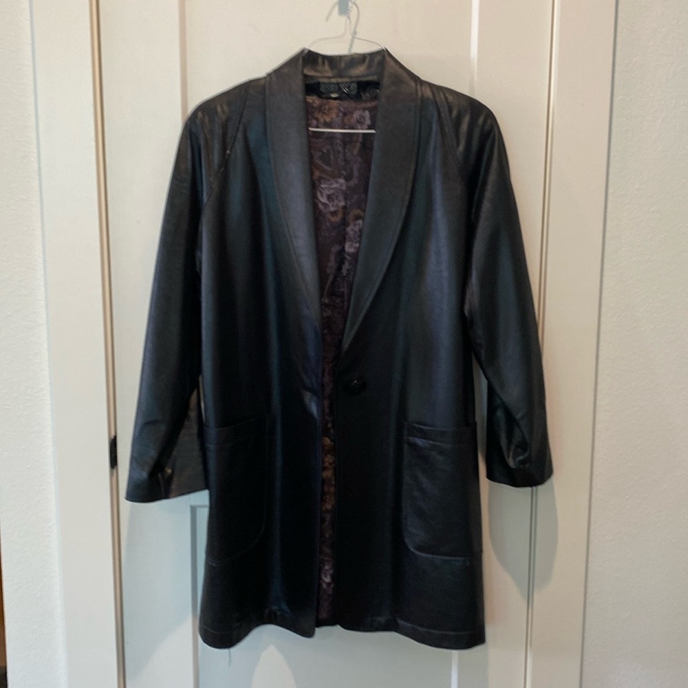 Russell Scott Women’s Liquid‎ Leather Long Jacket.